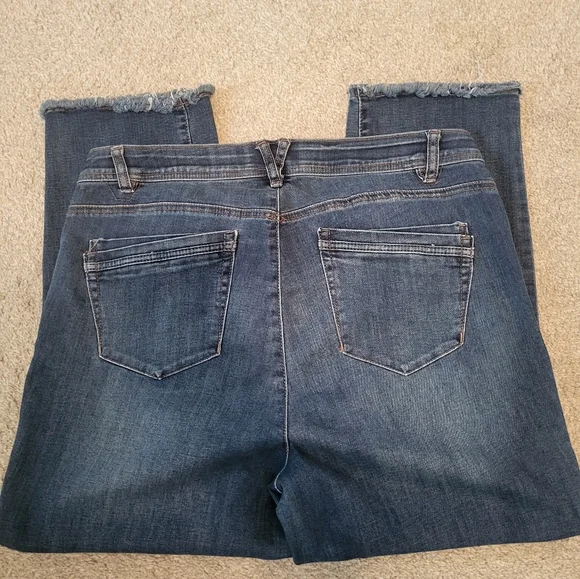 Democracy AB Solutions Distressed Blue Ankle Jeans, Size 16W - Picture 4 of 8